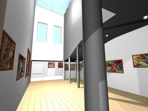 Rendering sala mostre