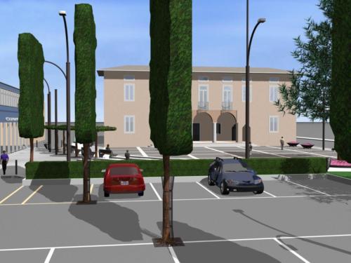 Rendering dal parcheggio